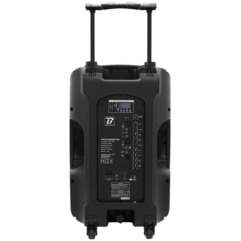 Boxa Portabila 15''/38CM + Tweeter 350W BT/USB/FM/SD + 2MIC VHF