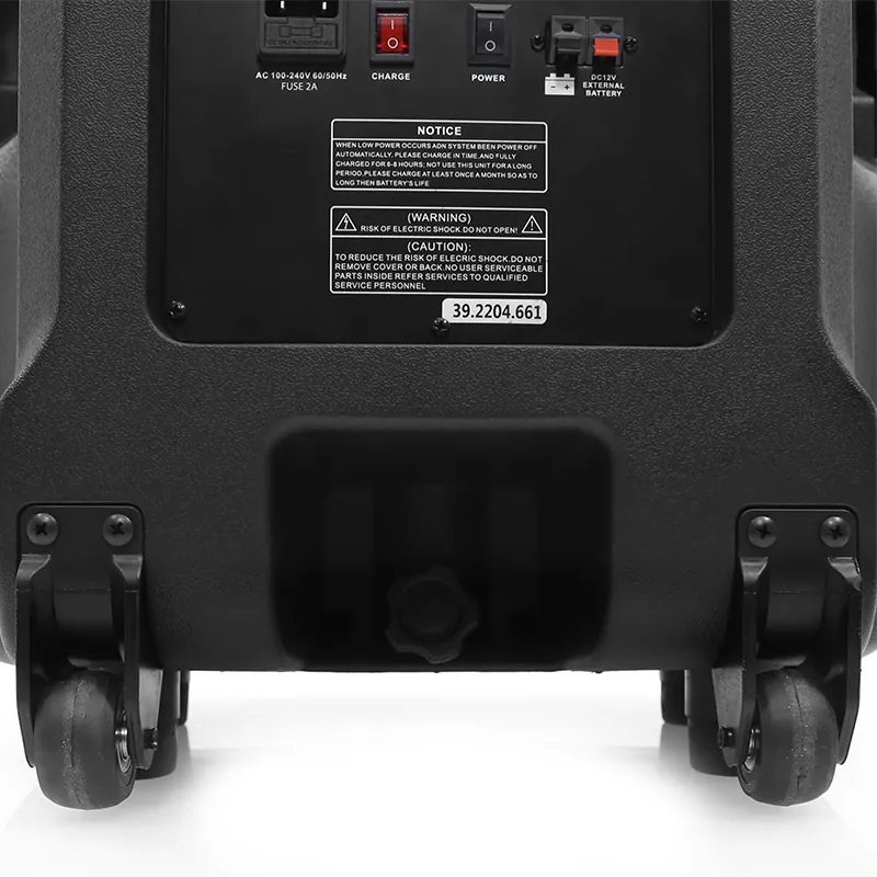 Boxa Portabila 15''/38CM + Tweeter 350W BT/USB/FM/SD + 2MIC VHF