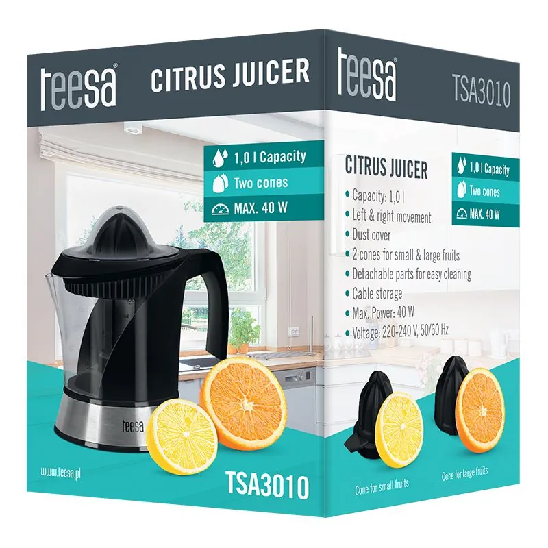 Storcator Citrice Electric Negru Teesa