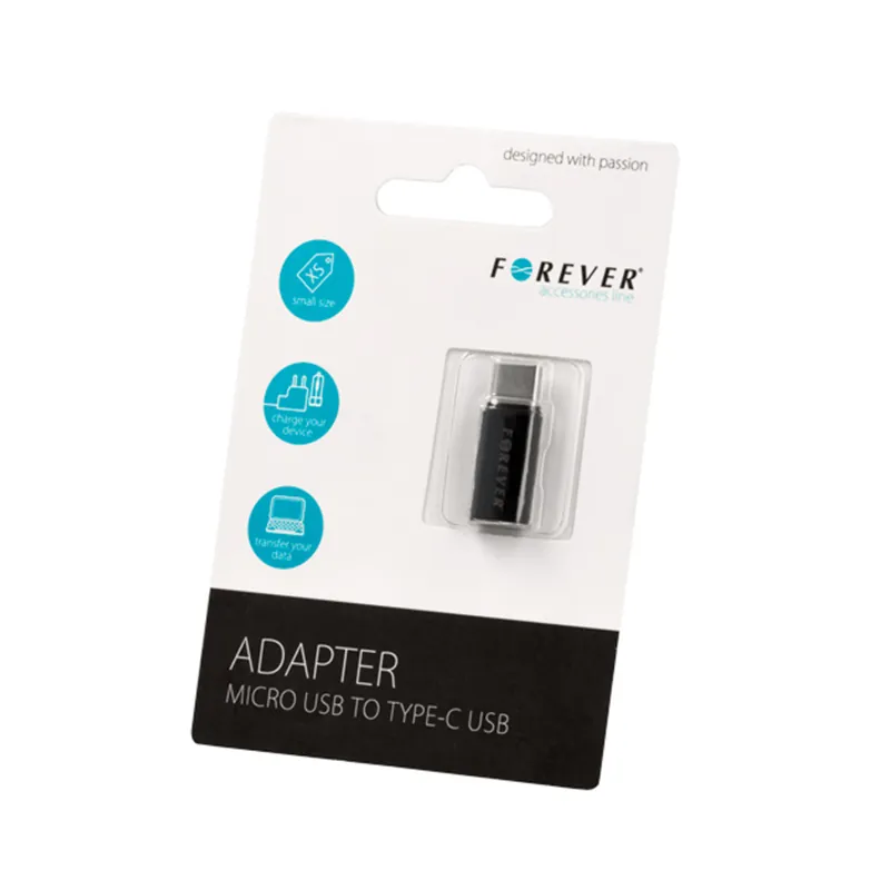 Adaptor Micro USB la USB-C - Negru