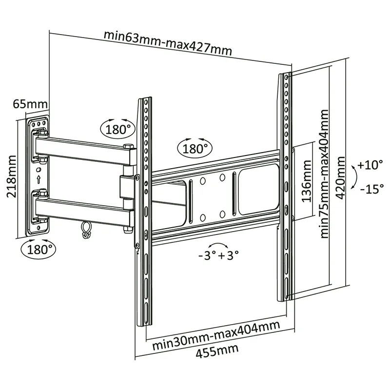 Suport TV de Perete 32-55 Inch Cabletech