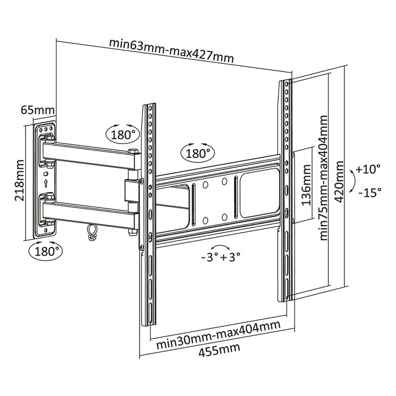 Suport TV de Perete 32-55 Inch Cabletech