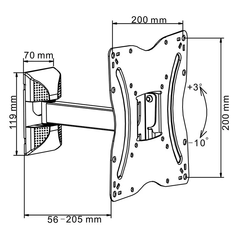 Suport TV 13-42 Inch Pivotare Orizontala/Vert