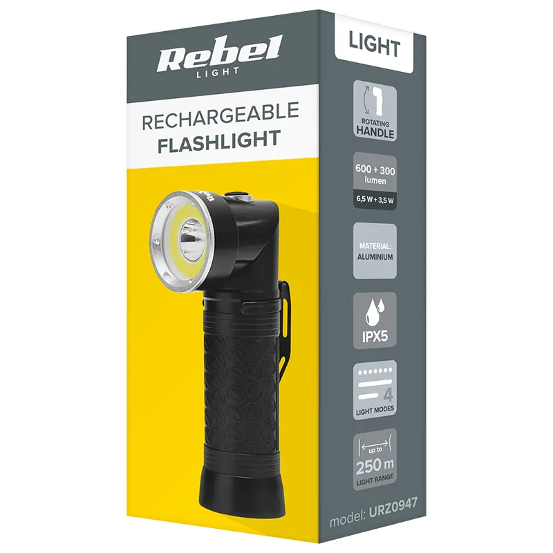 Lanterna 10W IPX5 Acumulator Rebel