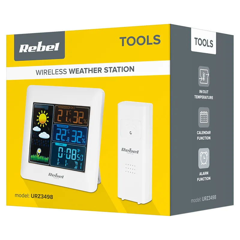 Statie Meteo Wireless cu Senzor Exterior Rebel