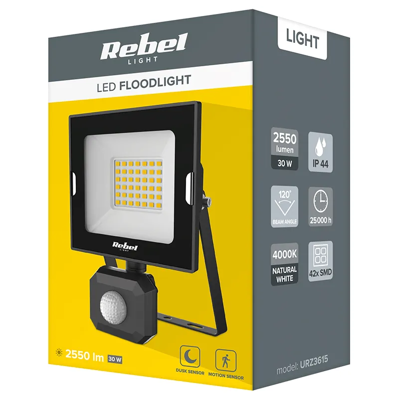 Reflector LED 30W 4000K cu Senzor 230V Rebel