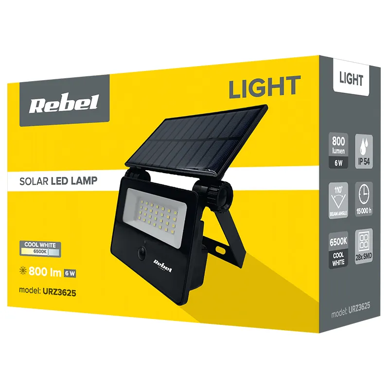 Reflector Solar 6W 800LM 6500K IP54 Rebel