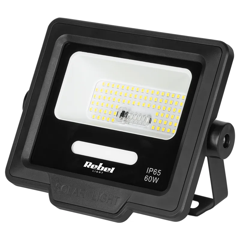 Reflector LED 60W 6800 Panou Solar 6W Telecomanda Rebel