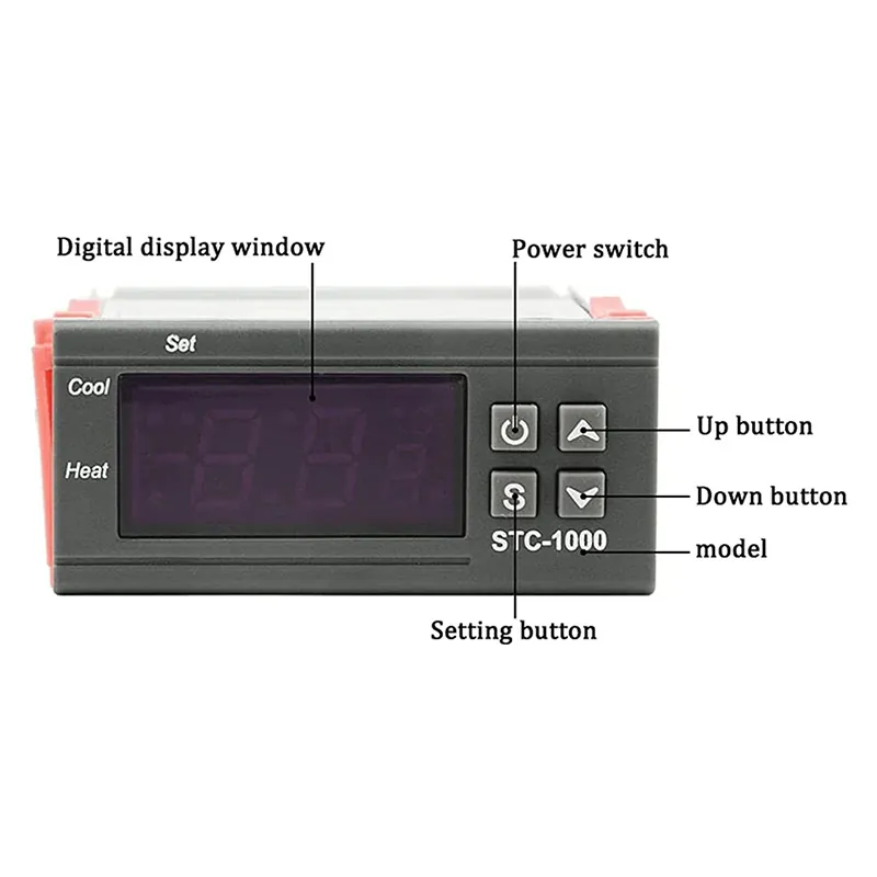 Termostat LCD Senzor Ntc Stc-1000 230V