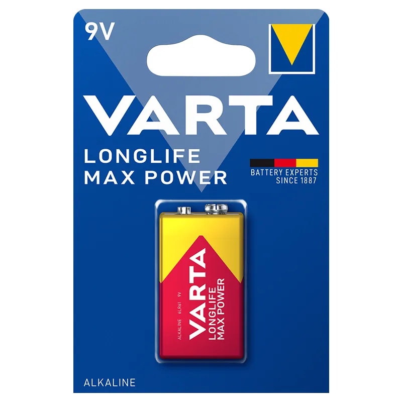 Baterie Alcalina Max Power 9V Blister 1 Buc Varta