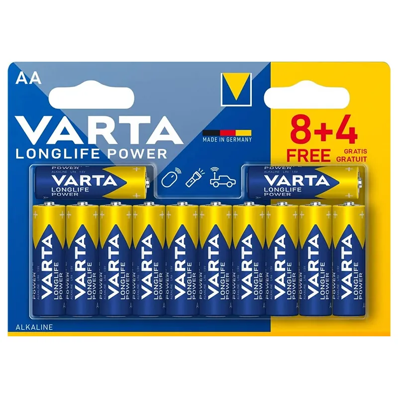 Baterie Alcalina Longlife Power LR03 Blister 12B Varta