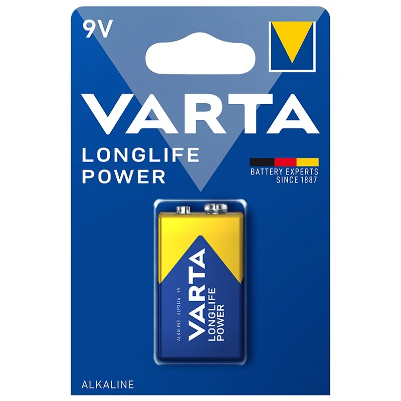 Baterie Alcalina Longlife Power 9V Blister 1 Buc Varta