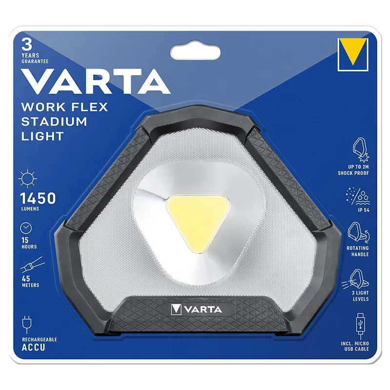 Lanterna Reflector LED Workflex Stadium Varta