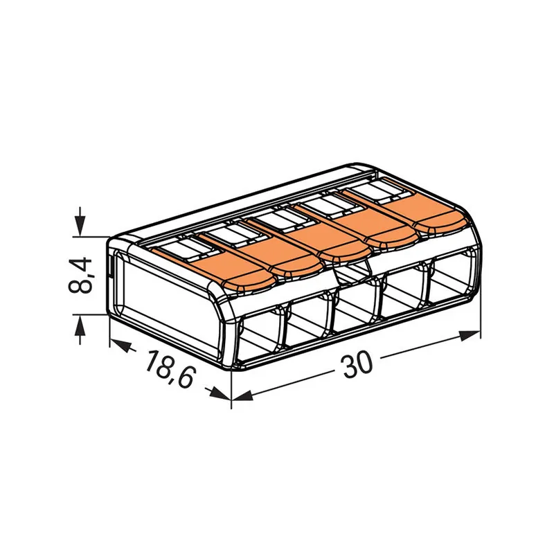 Cleme Wago Slim Myf 5X4MM2 Set 8 Buc