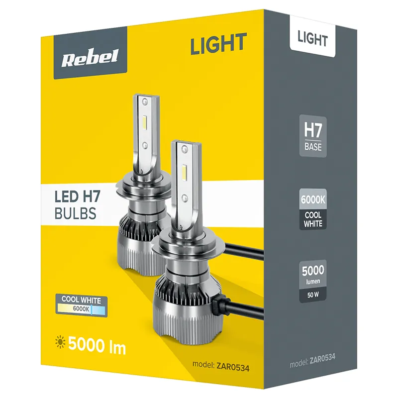 Set Becuri LED Auto H7 50W Rebel