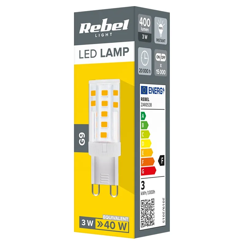 Bec LED G9 3W 4000K 230V Rebel