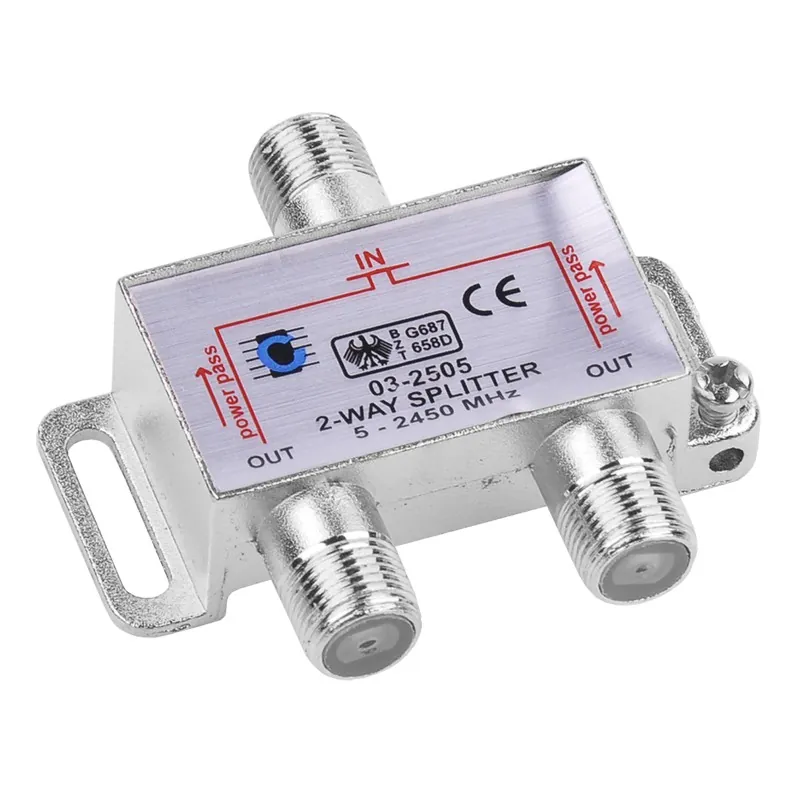 Splitter 2 Cai Power Pass 5-2450 MHZ