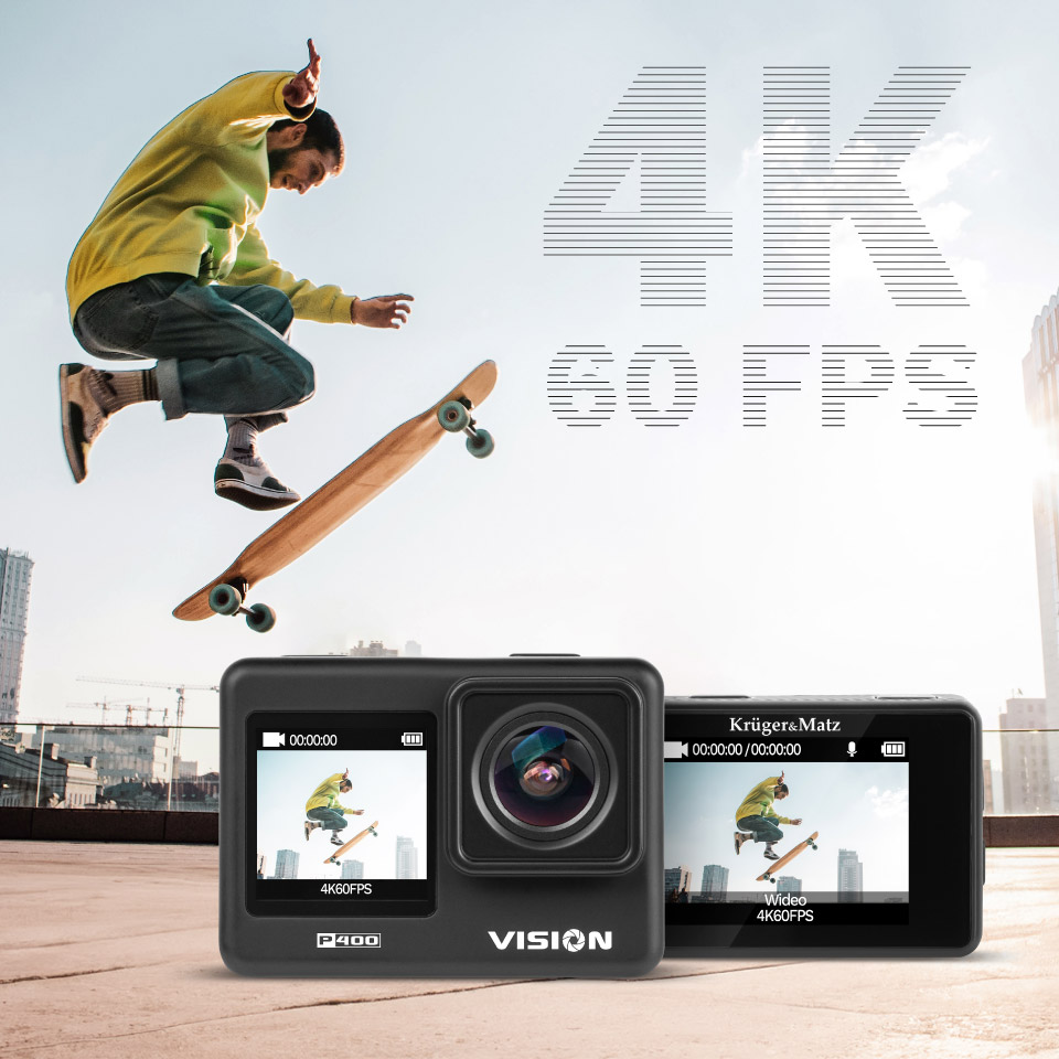 Surprinde fiecare detaliu Camera sport 4K 60fps
