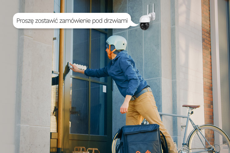 Comunicare in ambele sensuri Camera de exterior cu microfon