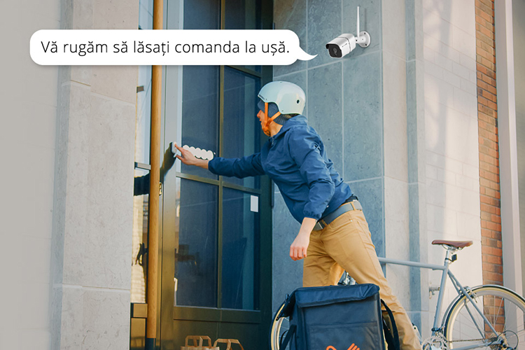 Comunicare bidirectionala Camera cu microfon