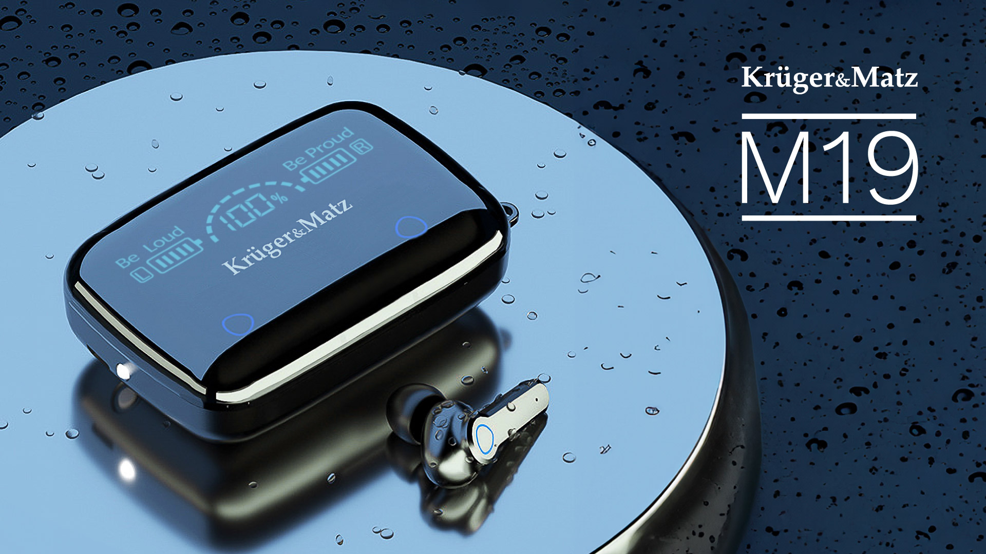 Casti Bluetooth cu powerbank Kruger&Matz M19 Casti Bluetooth cu powerbank Kruger&Matz M19