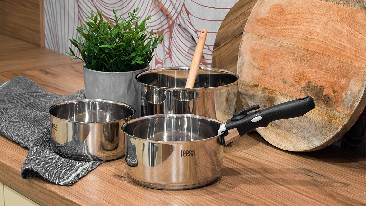 Set oale din otel inoxidabil Teesa COOK EXPERT SINGLE HAND Set oale din otel inoxidabil Teesa COOK EXPERT SINGLE HAND