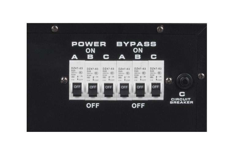 Stabilizator de tensiune trifazat cu functie BYPASS Stabilizator de tensiune trifazat cu functie BYPASS