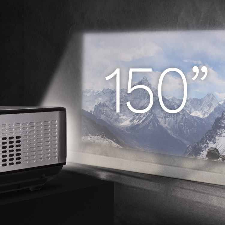 Gama larga de dimensiuni de proiectie Proiectie de 150 inch