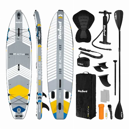 Set placa SUP gonflabila Rebel Active RBA-4518 alba