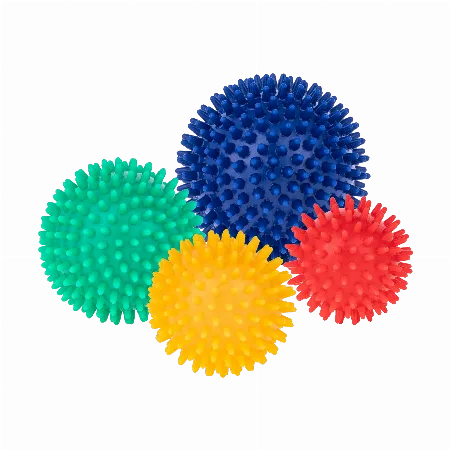 Set 4 mingi senzoriale cu tepi pentru masaj REBEL ACTIVE