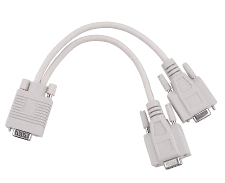 Adaptor VGA Y: 1 x VGA tata (15 pini) - 2 x VGA mama (15 pini)