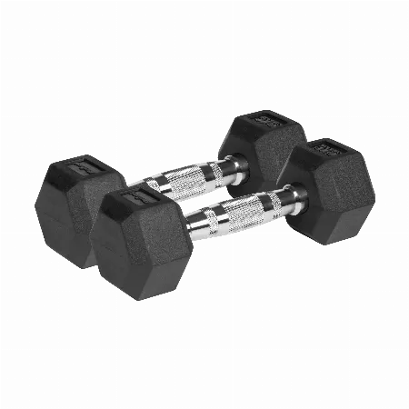 Gantere hexagonale din fonta cauciucata Rebel Active 2x3 kg