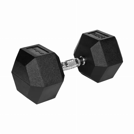 Gantera hexagonala din fonta acoperita cu cauciuc 27,5 kg Rebel Active
