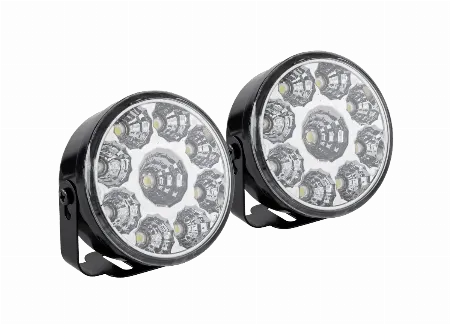 Lumini de zi rotunde LED 06, 9 W, 12 V, 6000 K, set