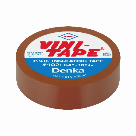 Banda izolatoare PVC maro VINI #102, 19 mm x 10 yd