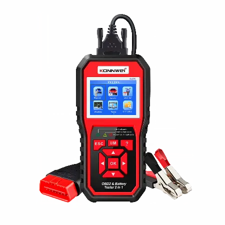 Scanner diagnoza auto OBD II si tester baterie 2 in 1 KONNWEI KW870