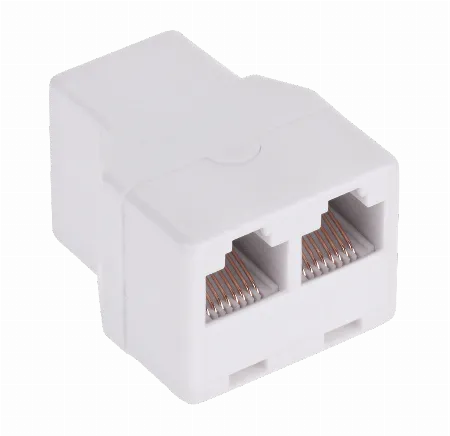 Adaptor 8P8C mama 2 x 8P8C mama, alb