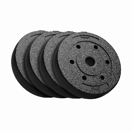 Set discuri de greutate bituminoase Rebel Active RBA-2102, 4 x 5 kg, orificiu 31 mm