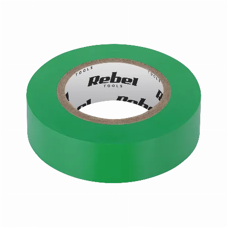 Banda izolatoare REBEL 0,13 x 19 mm, 10 yd, verde