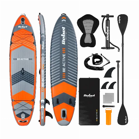 Placa SUP Rebel Active RBA-4507 portocalie, set complet