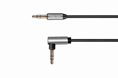 Cablu jack 3.5 unghiular - jack 3.5 drept spiralat 1.8 m Kruger&Matz Basic