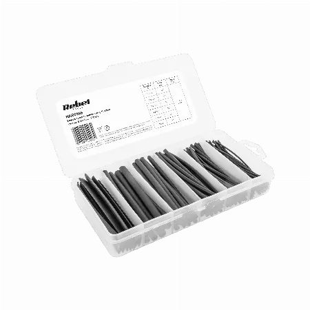 Set tuburi termocontractabile negre 10 cm, 170 buc.