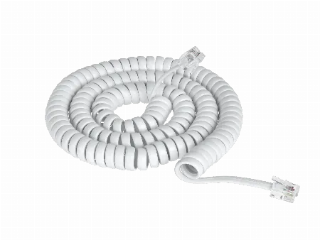 Cablu telefonic spiralat 2,1 m alb