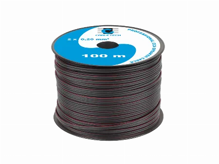Cablu difuzor CCA 2x0.20 mm negru 100 m