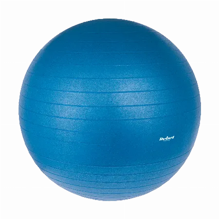 Minge gimnastica reabilitare 75 cm cu pompa manuala Rebel Active, albastra