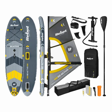Placa SUP gonflabila Rebel Active RBA-4513 set cu velă de windsurfing