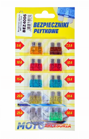 Set sigurante auto plate MIDI 5A-30A, 10 buc.