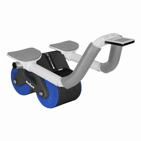 Roata abdominala cu timer Rebel Active AB Wheel AB-3, negru-albastru