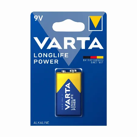 Baterie alcalina VARTA Longlife Power 9V, blister 1 buc
