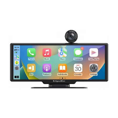 Statie multimedia Kruger&Matz KM2021 9 inch cu Android Auto, Apple CarPlay, camera de bord si camera de mers inapoi
